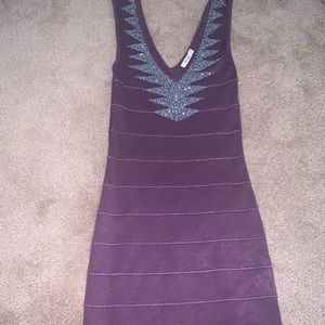 Purple sequence dress